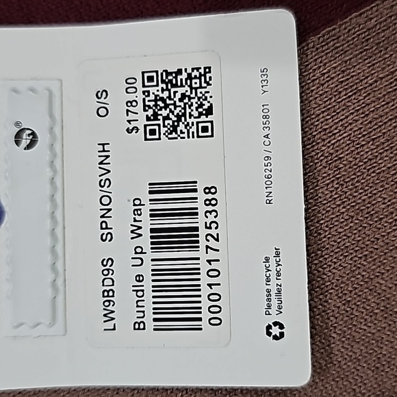 * NWT Lululemon Bundle Up Wrap Spanish Oak / Savannah, One Size - Picture 5 of 10